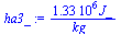 `+`(`/`(`*`(0.13321e7, `*`(J_)), `*`(kg_)))