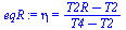 eta = `/`(`*`(`+`(T2R, `-`(T2))), `*`(`+`(T4, `-`(T2))))