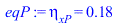 eta[xP] = .1840417474