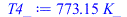 Typesetting:-mprintslash([T4_ := `+`(`*`(773.15, `*`(K_)))], [`+`(`*`(773.15, `*`(K_)))])