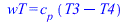 wT = `*`(c[p], `*`(`+`(T3, `-`(T4))))