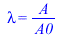 lambda = `/`(`*`(A), `*`(A0))