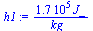 `:=`(h1, `+`(`/`(`*`(0.171e6, `*`(J_)), `*`(kg_))))