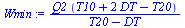 `:=`(Wmin, `/`(`*`(Q2, `*`(`+`(T10, `*`(2, `*`(DT)), `-`(T20)))), `*`(`+`(T20, `-`(DT)))))