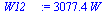 `:=`(W12__, `+`(`*`(3077.400, `*`(W_))))