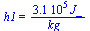 h1 = `+`(`/`(`*`(0.31e6, `*`(J_)), `*`(kg_)))