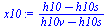 `/`(`*`(`+`(h10, `-`(h10s))), `*`(`+`(h10v, `-`(h10s))))