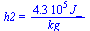 h2 = `+`(`/`(`*`(0.43e6, `*`(J_)), `*`(kg_)))