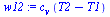 `:=`(w12, `*`(c[v], `*`(`+`(T2, `-`(T1)))))