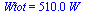 Wtot = `+`(`*`(0.51e3, `*`(W_)))