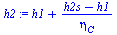 `:=`(h2, `+`(h1, `/`(`*`(`+`(h2s, `-`(h1))), `*`(eta[C]))))