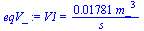 V1 = `+`(`/`(`*`(0.1781e-1, `*`(`^`(m_, 3))), `*`(s_)))