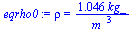 rho = `+`(`/`(`*`(1.046, `*`(kg_)), `*`(`^`(m_, 3))))