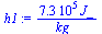 `:=`(h1, `+`(`/`(`*`(0.730e6, `*`(J_)), `*`(kg_))))