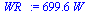 `+`(`*`(699.6, `*`(W_)))