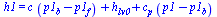 h1 = `+`(`*`(c, `*`(`+`(p1[b], `-`(p1[f])))), h[lv0], `*`(c[p], `*`(`+`(p1, `-`(p1[b])))))