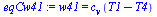 w41 = `*`(c[v], `*`(`+`(T1, `-`(T4))))