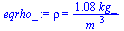 rho = `+`(`/`(`*`(1.0794034888777333986, `*`(kg_)), `*`(`^`(m_, 3))))