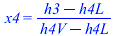 x4 = `/`(`*`(`+`(h3, `-`(h4L))), `*`(`+`(h4V, `-`(h4L))))