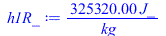 Typesetting:-mprintslash([h1R_ := `+`(`/`(`*`(325320., `*`(J_)), `*`(kg_)))], [`+`(`/`(`*`(325320., `*`(J_)), `*`(kg_)))])